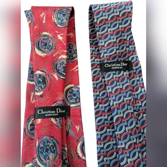 Christian Dior men's silk tie bundle - Picture 3 of 3